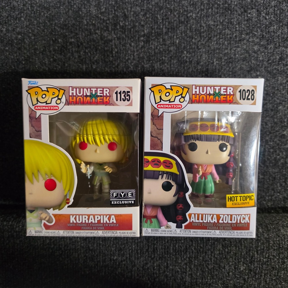 Funko Pop Hunter x Hunter Kurapika 1135 FYE & Alluka Zoldyck 1028 Hot Topic Lot